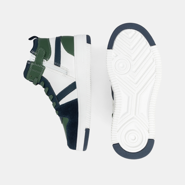 حذاء رياضي برقبة عالية للأولاد للمشي أخضر اللون